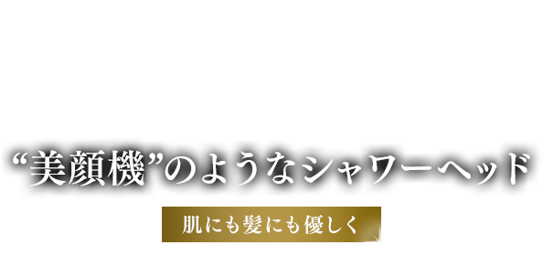 美顔器のようなシャワーヘッド