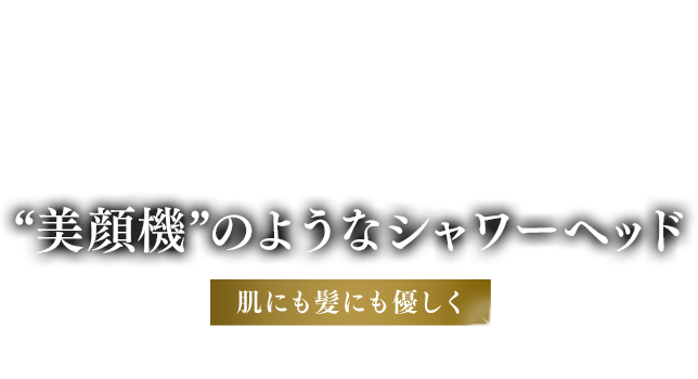 美顔器のようなシャワーヘッド